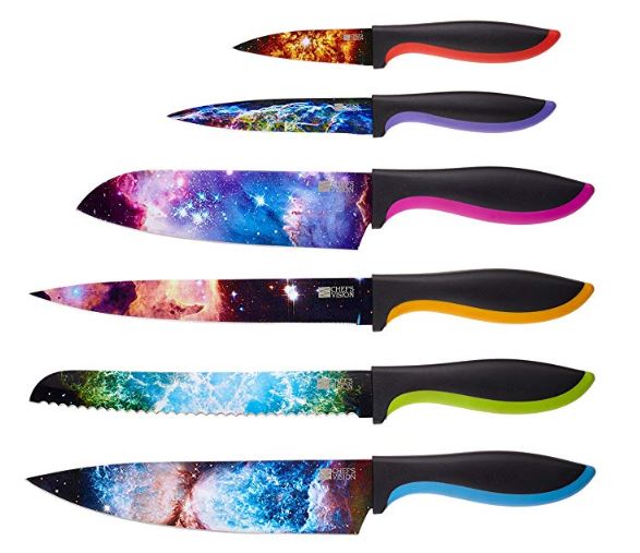 طقم سكاكين بألوان الفضاء